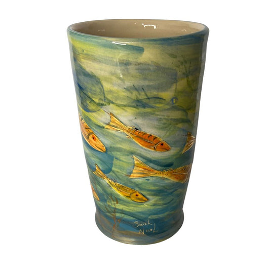 Fish Large Cylinder Vase