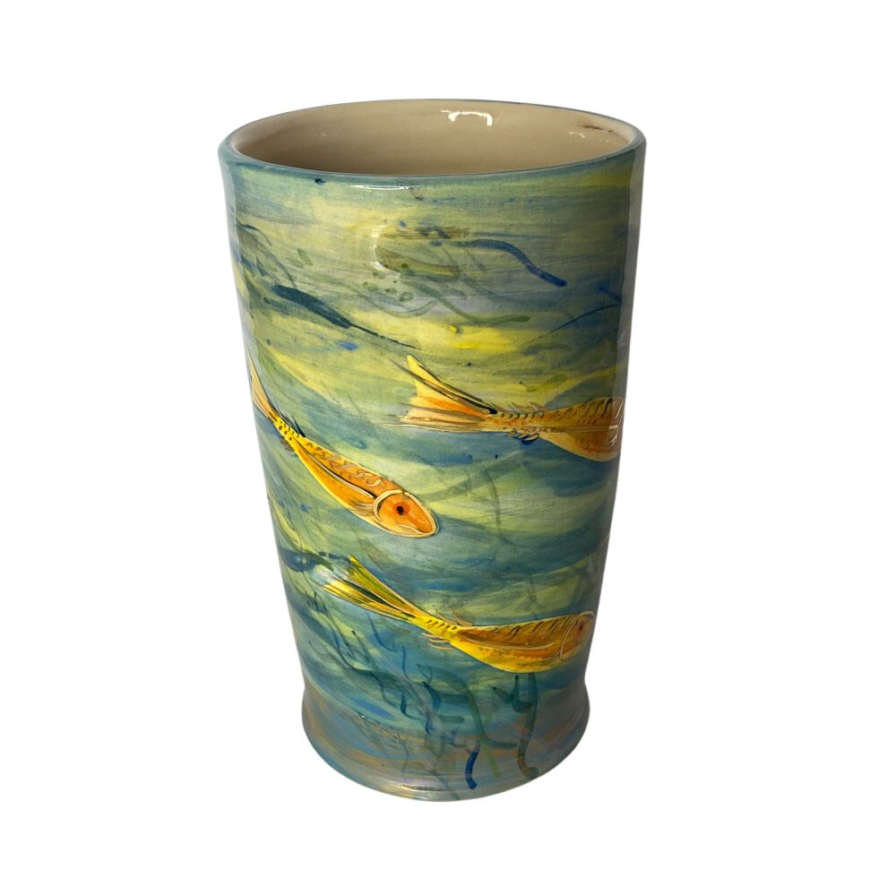Fish Large Cylinder Vase