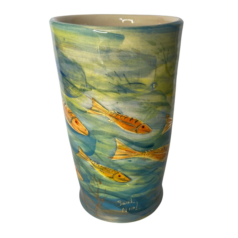 Fish Large Cylinder Vase